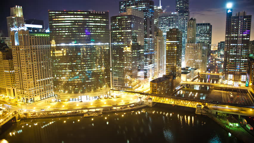 Chicago Skyline at Night
