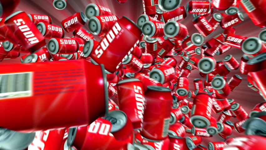 Red Soda Cans Blast 