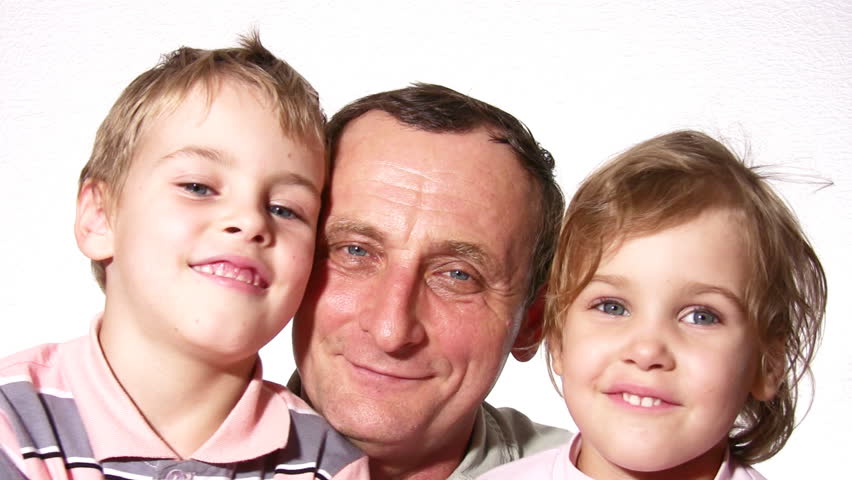grandfather with children 