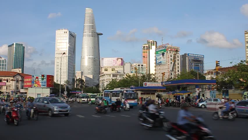 SAIGON - JULY 25: Road Traffic on July 25, 2012 in Saigon (Ho Chi Minh City), Vietnam