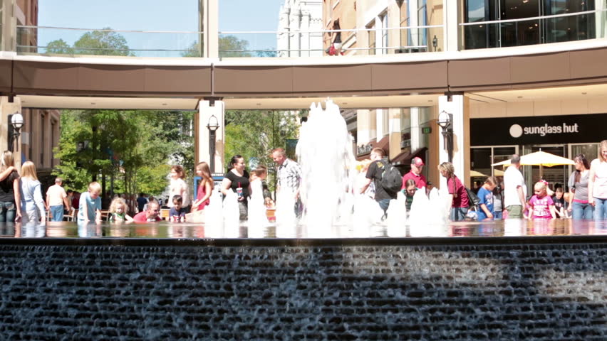 SALT LAKE CITY, UTAH SEPT 2012: After grand opening City Creek Center. Develop revive urban blight and downturn. Commercial, residential and office. Owned by Mormon church to beautify area. Walkway.