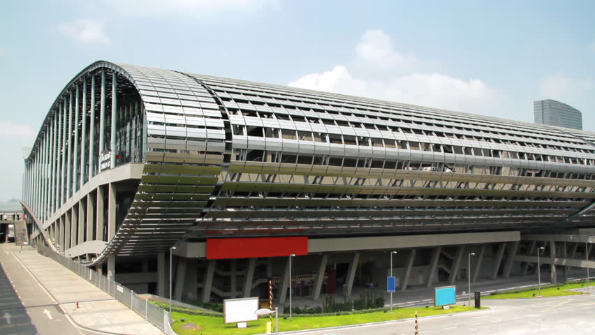 GUANGZHOU - CIRCA 2011: Canton Fair Exhibition Grounds - The Canton Fair(China Import and Export Fair) is a trade fair held in the spring and autumn seasons each year since the spring of 1957 in Canton Guangzhou, China.