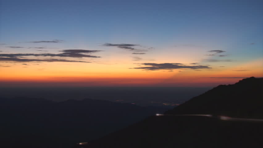 Time lapse of morning sunrise over Colorado Springs shot from Pikes Peak before PPIHC event