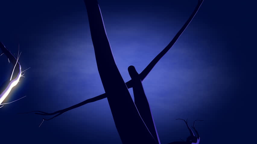 animated cartoon Halloween background with bat and moon