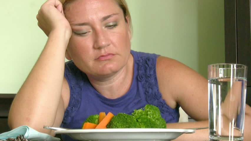 Woman trying to do diet