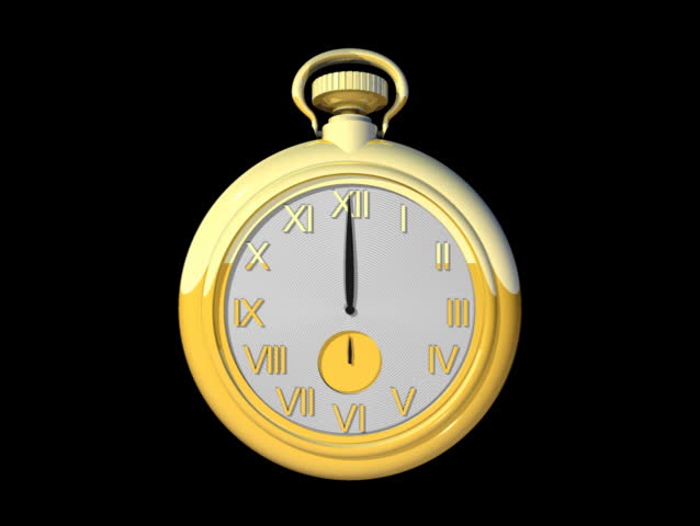 Computer-generated animated loop depicting a pocket watch
