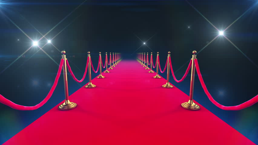 Red Carpet Event. Looped animation of a walk down and paparazzi camera flashes.
