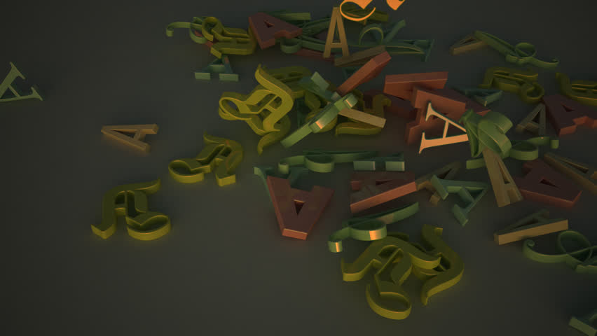 Falling Letters from the Sky - Letter A - Neutral Version
