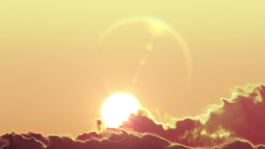 Beautiful Clean Sunrise Time Lapse with Huge Sun. HD 1080.