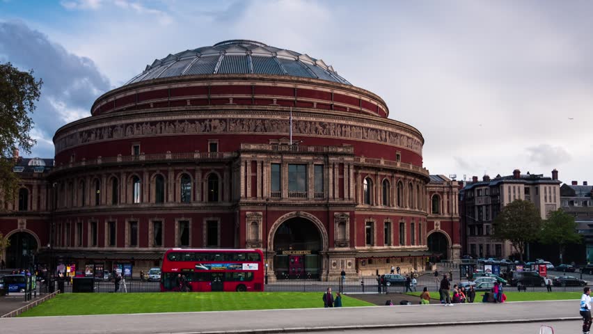 LONDON - CIRCA 2012: Hyper Lapse - Time lapse of the Royal Albert Hall in London circa 2012