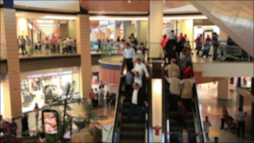 time lapse people in the mall, de focus shoot