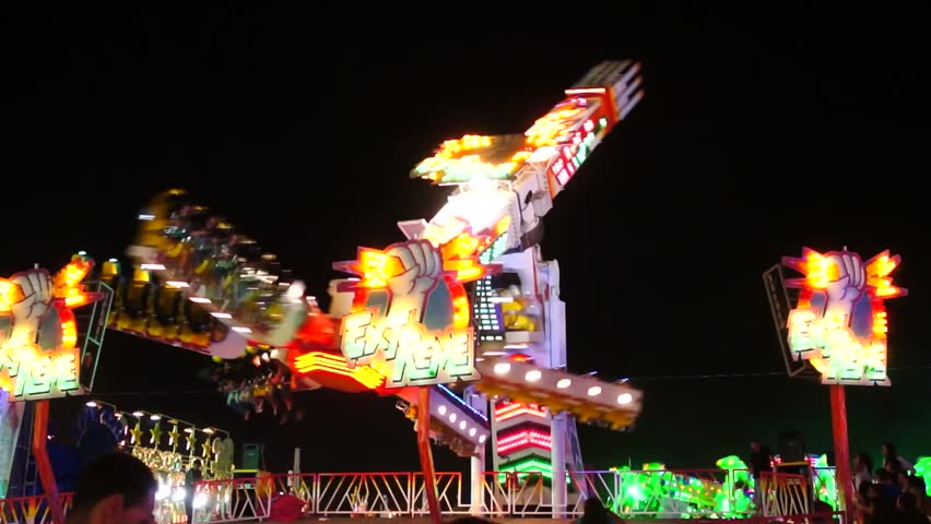 HUELVA, SPAIN - AUGUST 2: The Columbian Festivals in night, celebrations in the city of Huelva, to commemorate the first voyage of Christopher Columbus on August 2, 2012 in Huelva, Andalusia, Spain.