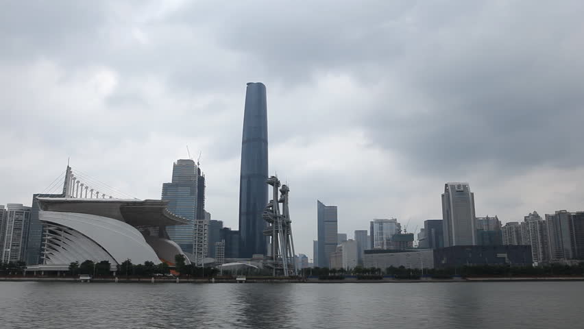 International Finance Center, IFC, Guangzhou, Haixinsha, Zhujiang New Town, time lapse