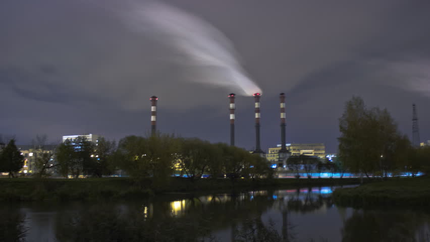 pover plant at night, full HD, timelapse