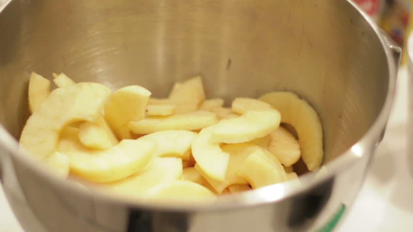 Sliced Apples in Bowl