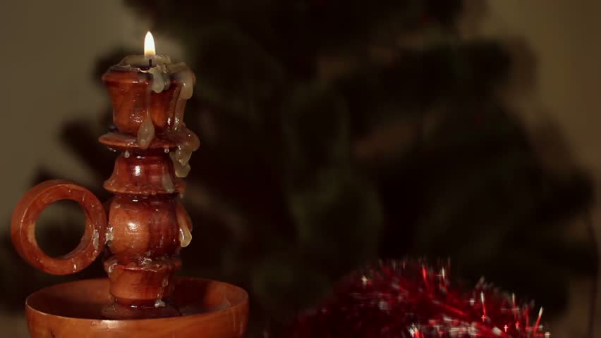 Christmas-tree decorations on star-shaped background