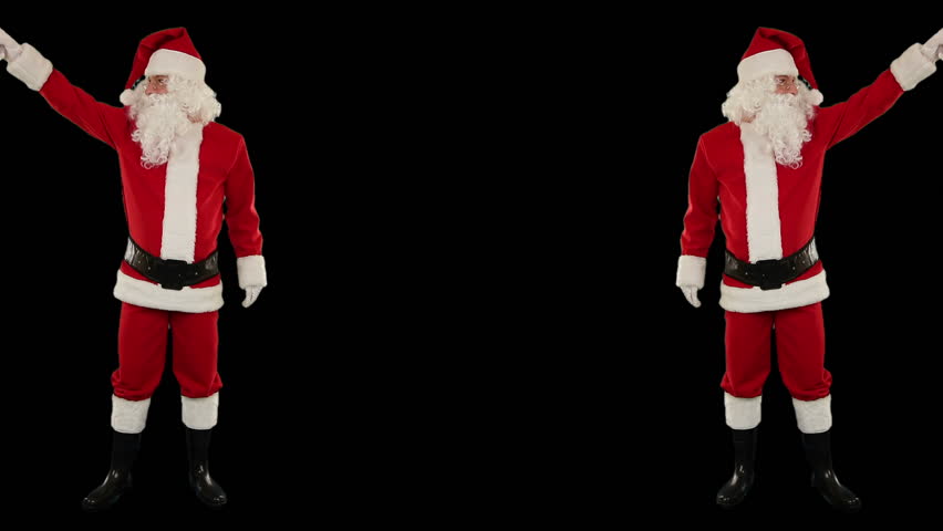 Santa Claus Dancing against Black, Dance 7
