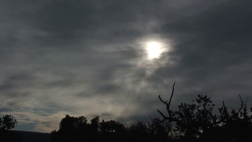 Spooky Sky with Cloud Overcast in the Desert 