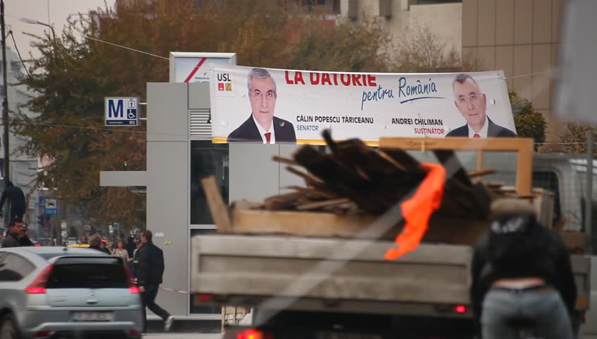 BUCHAREST, ROMANIA â NOVEMBER 9: Electoral campaign has started. Parliamentary elections are to be held on December, 9th, 2012. Competition is going to be tough. November 9, 2012, Bucharest, Romania
