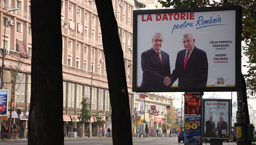 BUCHAREST, ROMANIA â NOVEMBER 9: Electoral campaign has started. Parliamentary elections are to be held on December, 9th, 2012. Competition is going to be tough. November 9, 2012, Bucharest, Romania
