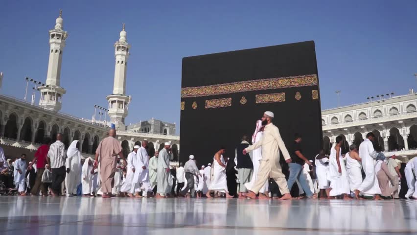 MAKKAH, SAUDI ARABIA - FEB 20: Muslim pilgrims circumambulate the Kaaba at Masjidil Haram on February 20, 2012 in Makkah, Saudi Arabia. Muslims all around the world face the Kaaba during prayer time.