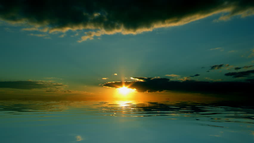 Clouds with reflection in quiet water