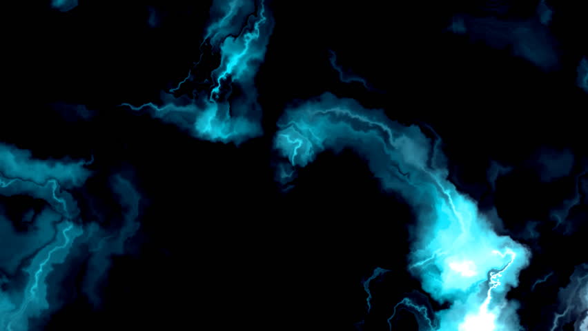 Blue Bright Paranormal And Extraordinary Material Surfaceâs Soft Motions In Dark Environment Within Peaceful Abstract