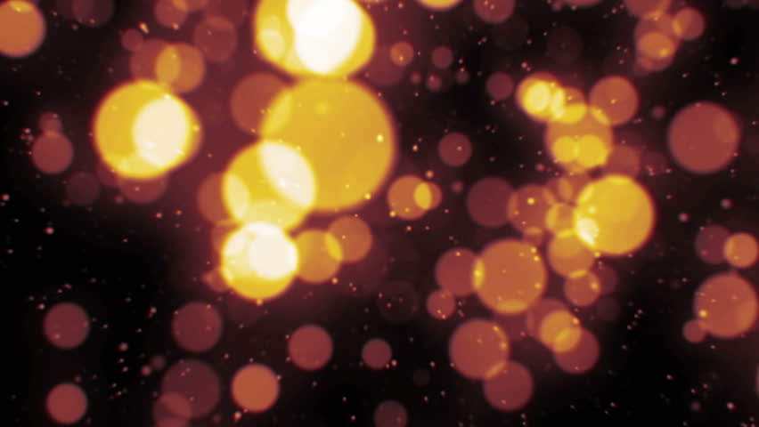 Abstract bokeh golden particles