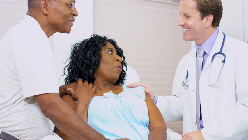 Female African American Patient Hospital Ward