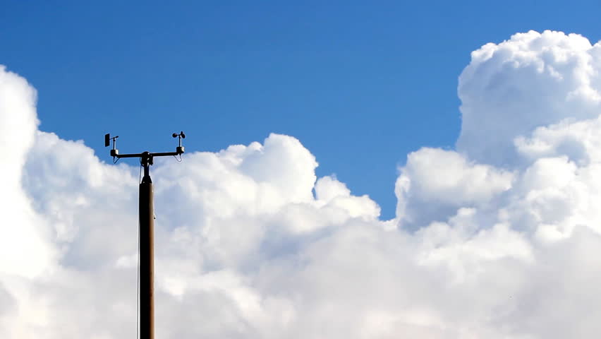Weather station and clouds

Description: Small weather station during the wind.

