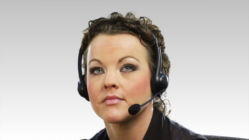 Business woman on helpdesk