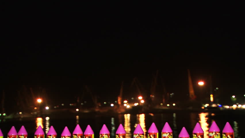 Pyro plants prepared to ignite the sky.