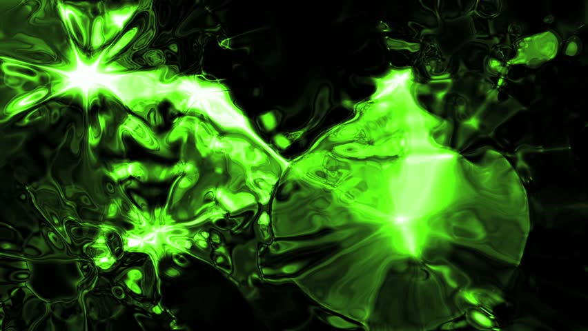 HD - Motion 606: Green bursts of light flash and flicker (Loop).