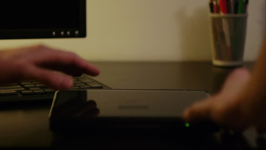 opening a laptop with a cracked liquid crystal display