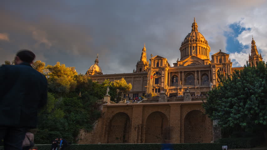 BARCELONA - OCTOBER 28: View of Catalunya National Museum of Art , on October 28, 2012, Barcelona, Spain