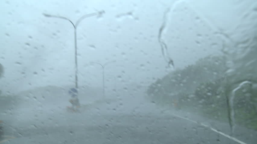 Driving In Severe Hurricane Wind And Rain. Shot in full HD 1920x1080 30p on Sony EX1 XDCAM.