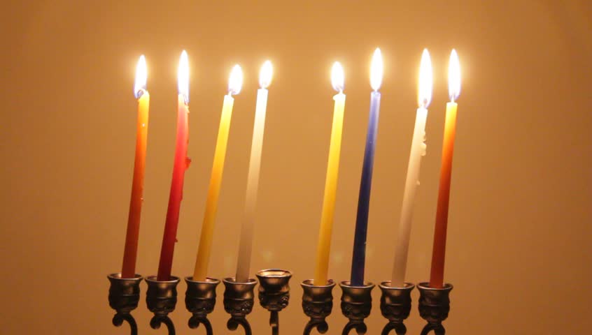 Ignition Chanukah candles