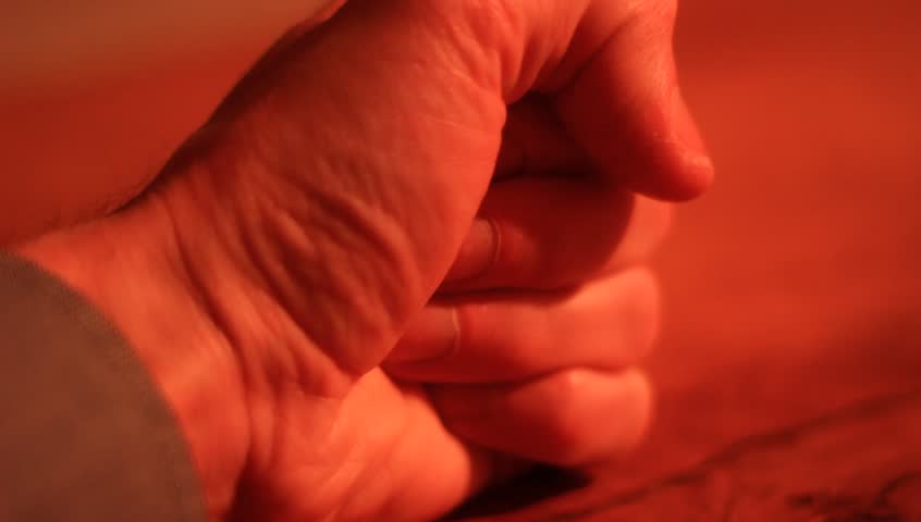 Angry man and his fist.