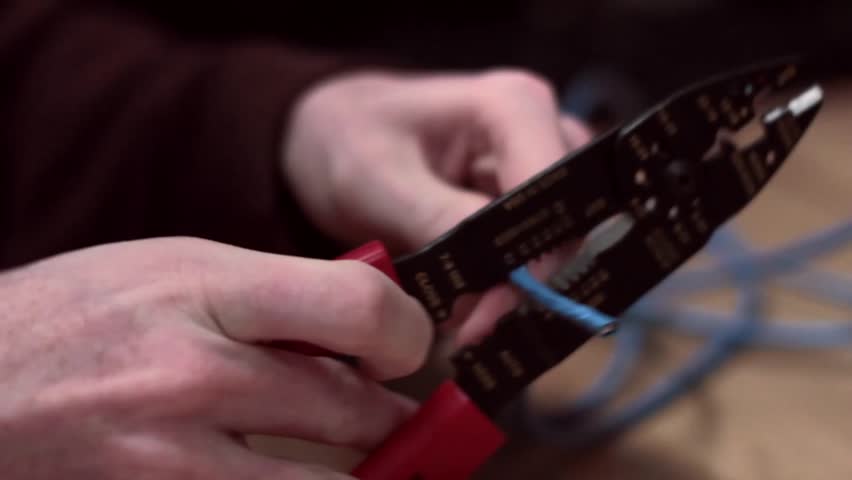 snip Ethernet cable