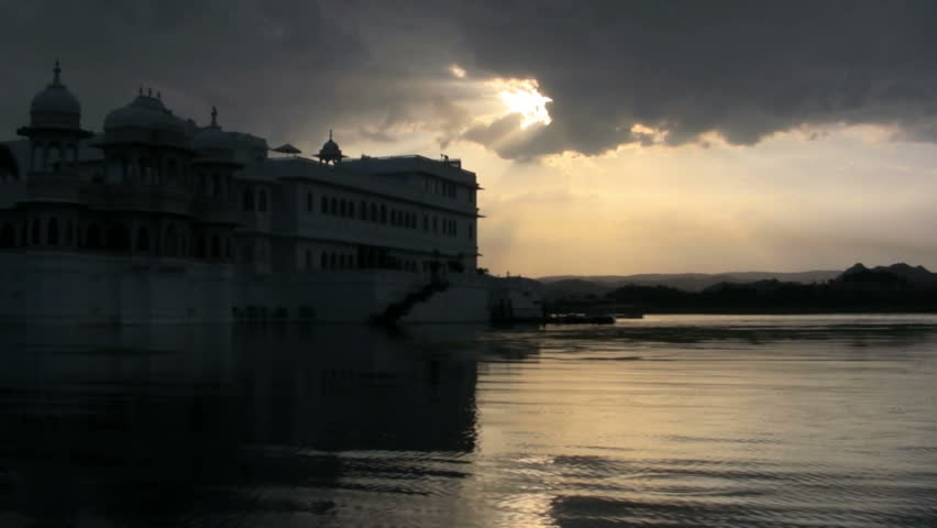 Water Motel 
Udaipur city palace on the lake Pichola, India February 2012