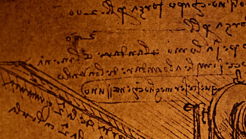 Photo of the Vitruvian Man by Leonardo Da Vinci from 1492