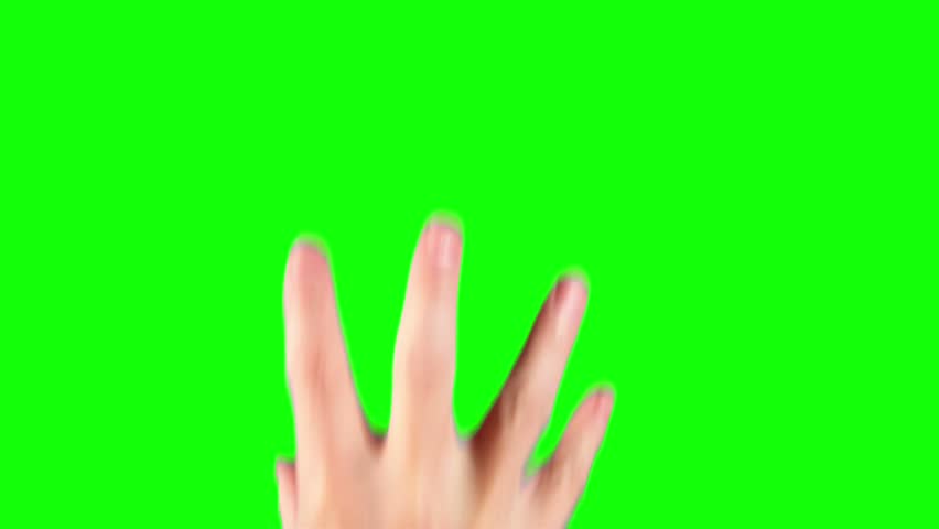 Touching the touch screen gestures - 13 in one file green screen 