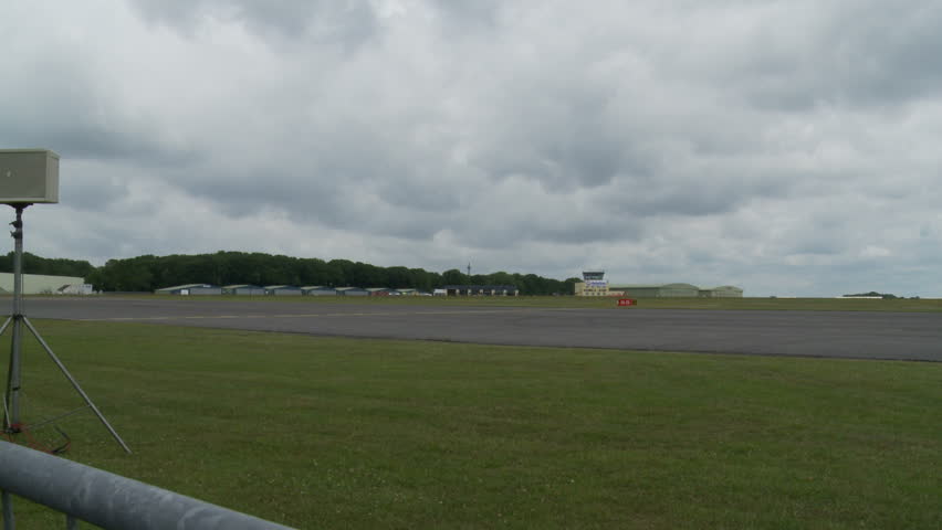 KEMBLE, ENGLAND - AUGUST 2010: Eurofighter Typhoon Jet Aircraft Fly Past - shot in full HD 1920x0180 30p