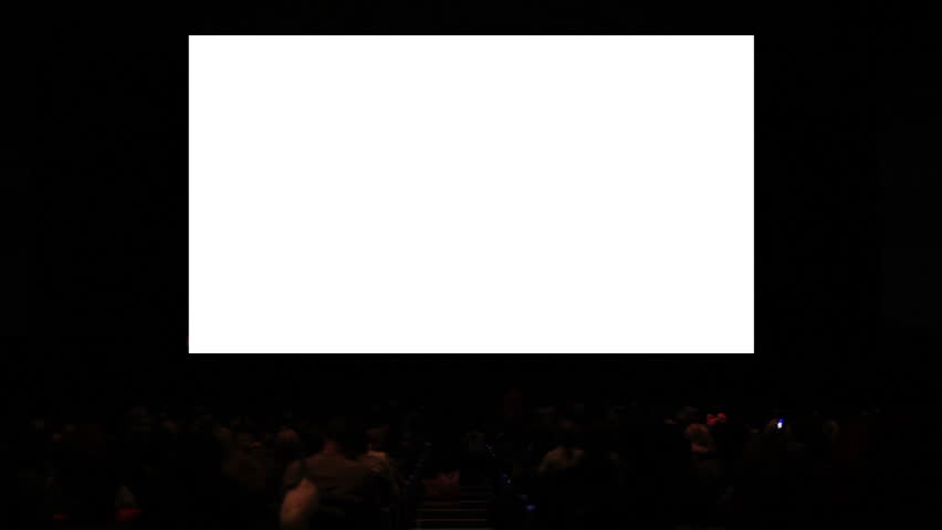 Viewers in the cinema house. Variant III. Screen size was 60 percent scaled from hd.