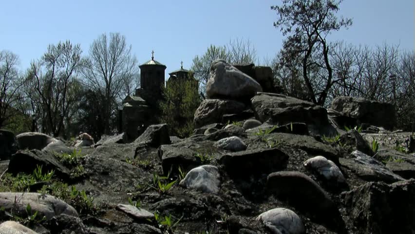 Serbian capital city and orthodox church Lazarica, XIV century