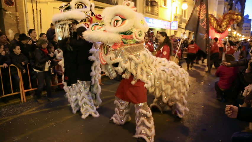 VALENCIA - FEBRUARY 2: Several unidentified Valencia's Confucio college students participate in Chinese new year celebrations in Valencia on February 2, 2013 in Valencia, Spain