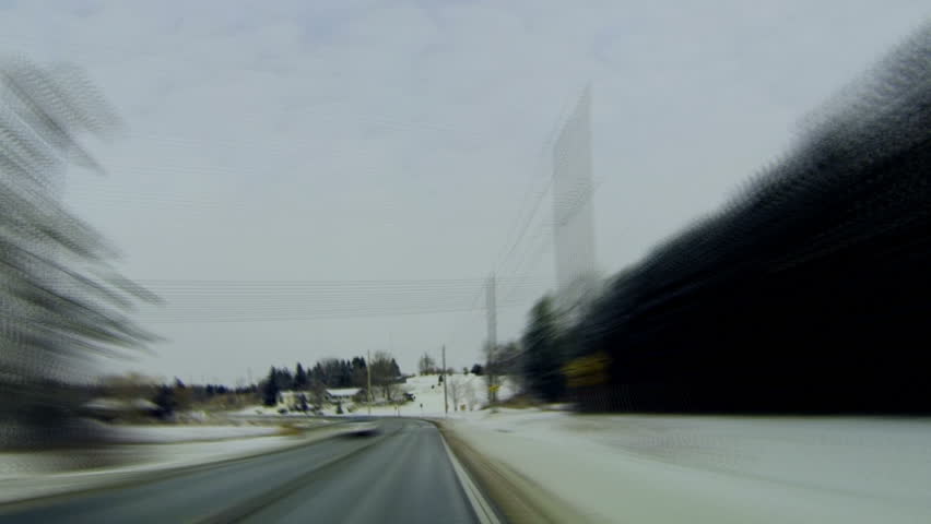 Roadtrip timelapse, Winter in back country road trip, 1080P