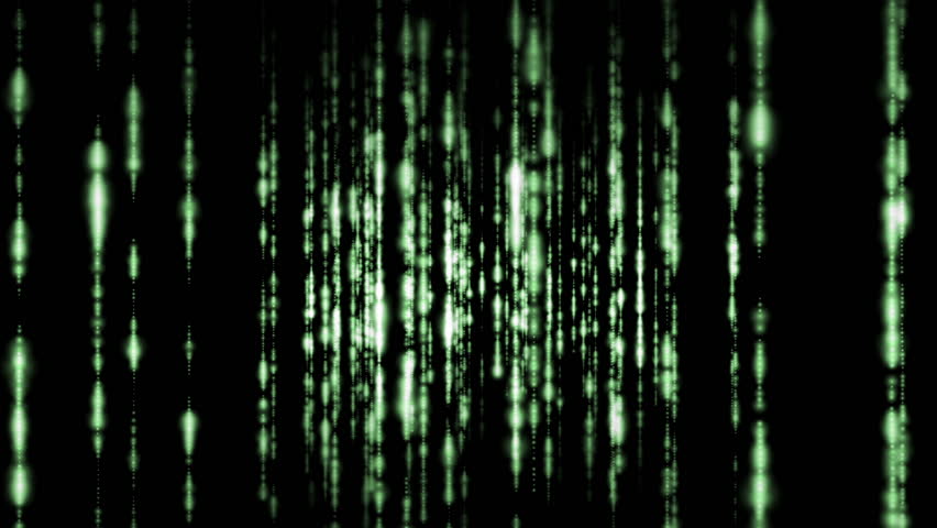Move inside through the beaded digital curtain 3D