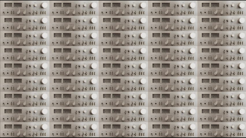Multiple amplifiers wall with watts meter