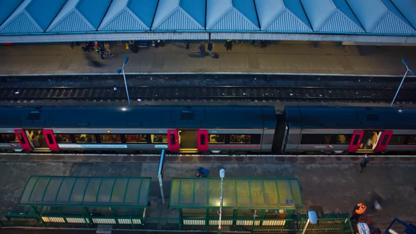 Train Station Timelapse From Above